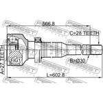 2711-XC60RH, Шрус внутренний правый 27x30x28