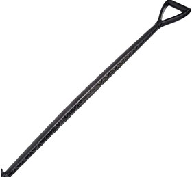 Черенок пластиковый для зимней лопаты, черный, 32x1150 мм, с V ручкой 50
