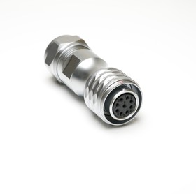 Circular Connector, 9 Contacts, Cable Mount, M16 Connector, Socket, Female, IP67