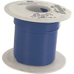 1550 BL005, Hook-up Wire 24AWG 7/32 PVC 100ft SPOOL BLUE