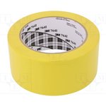 7000144706, 764 Yellow PVC 1296in Vinyl Tape, 0.125mm Thickness
