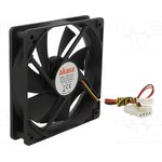 AK-174BK-B, Fan: DC; axial; 12VDC; 120x120x25mm; 25.2dBA; ball bearing; 1700rpm