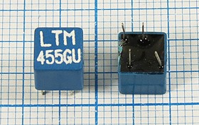 Пьезокерамический полосовой фильтр 455кГц с полосой пропускания 9кГц; №пкер ф 455 \пол\ 9,0/6\CFUM\4P (2P+2P)\LTM455GU