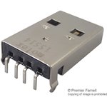 48037-0001, Разъем USB, USB Типа A, USB 2.0, Штекер, 4 вывод(-ов) ...