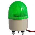 LTE5071J-24-G маяк светосигнальный D70 мм, LED, 24VDC, зеленый, мигающее свечение, зуммер, 3 шпильки М4