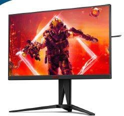 Фото 1/10 AG275QZN/EU, МОНИТОР 27" AOC AGON AG275QZN Black с поворотом экрана (VA, 2560x1440, 240Hz, 1 ms, 178°/178°, 400 cd/m, 80M:1, +2xHDMI)