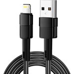 18-7060, Кабель USB-A - Lightning для Apple, 2,4А, 1м, в черной нейлоновой оплетке