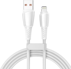 Фото 1/2 18-7061, Кабель USB-A - Lightning для Apple, 2,4А, 1м, в белой нейлоновой оплетке