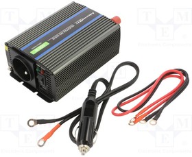 51924, Converter: DC/AC; 300W; Uout: 230VAC; 12VDC; Out: mains 230V,USB