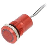 MC19MCRGR, Pushbutton Switches 19mm NormClsdAl Red Anodised Grn/Red LED
