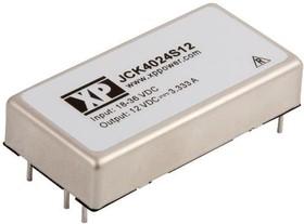 JCK4024D15, Isolated DC/DC Converters - Through Hole DC-DC CONVERTER, 40W, 2:1, 2"X1"