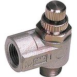 AS2200-N01-S, AS Series Threaded Speed Controller, NPT 1/8 Male Inlet Port x NPT ...