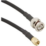 245101-04-48.00, RF Cable Assemblies BNC St Plug to SMA Strt Plug RG58 48in