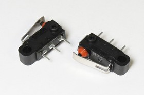 Фото 1/4 Микропереключатель , размер 19x 6x 7, 3А, переключение ON-(ON), размер концевика L14, КВБ303-130PA7