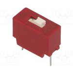 BD01, 1 Way Through Hole DIP Switch SPST, Extended Actuator