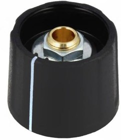 Фото 1/2 Rotary knob, 4 mm, plastic, black, Ø 20 mm, H 15 mm, A2620040