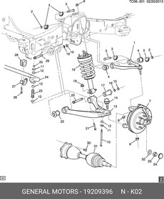 Фото 1/2 19209396, Опора шаровая Cadillac Escalade III 2006-2014 Chevrolet Tahoe III 2006-2014