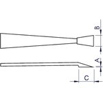 710.CF, 115 mm, PA66/CF30 (Tip), Plastic (Body), Flat, ESD Tweezers