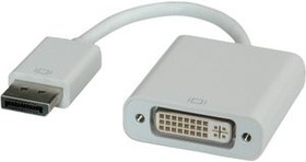 12.03.3133, Video Adapter, DisplayPort Plug - DVI Socket, 1920 x 1080, White