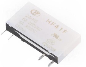 HF41F/24-HS, Реле: электромагнитное, SPST-NO, Uобмотки: 24ВDC, 6A/250ВAC, 6А