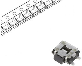 Фото 1/3 EVQ-P7J01P, Tactile Switches 3.5x2.9mm Right Ang Light Touch Switch