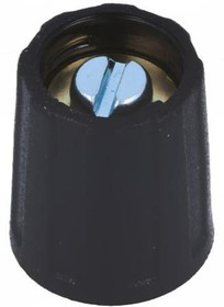 Фото 1/2 Rotary knob, 4 mm, plastic, black, Ø 13.5 mm, H 15 mm, A2513040