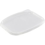 Крышка для одноразового контейнера 138x102 мм, Комплект 100 шт., прозрачные, Пп, 607539