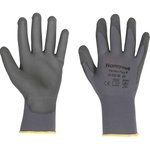 2400250-08, Grey Polyamide Work Gloves, Size 8, Polyurethane Coating