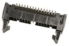 IDCC-30MR (SCM-30R), вилка на плату шаг 2.54мм угловая с защелками (119-30GRK)