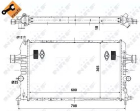 Фото 1/6 53442, Радиатор охлаждения OPEL ASTRA H 04-, ZAFIRA 05-,