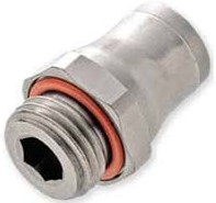 3601 08 10, LF3600 Series Straight Threaded Adaptor, G 1/8 Male to Push In 8 mm, Threaded-to-Tube Connection Style