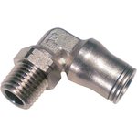 3609 06 10, LF3600 Series Elbow Threaded Adaptor, R 1/8 Male to Push In 6 mm ...