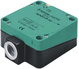 Фото 1/2 NCB40-FP-W-P4, Inductive Block-Style Proximity Sensor, 40 mm Detection, 20 253 V ac, IP68