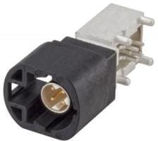 D4S20D-40MA5-A, RF Connectors / Coaxial Connectors Right Angle Plug PCB w/Housing T&R Black