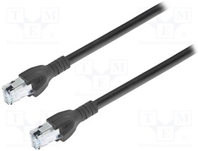 Фото 1/2 CA00652.00C01, Patch cord; S/FTP; 6a; stranded; Cu; PUR; black; 1m; 26AWG; Cores: 8