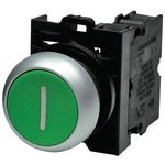 M22-D-G-X1/K10, Кнопка в сборе, замыкающий контакт, зеленая с обозначением I