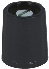 Фото 1/2 Rotary knob, 6 mm, plastic, black, Ø 13.5 mm, H 15 mm, A2513060