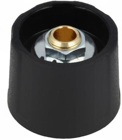 Фото 1/2 Rotary knob, 4 mm, plastic, black, Ø 20 mm, H 15 mm, A2520040