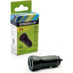 Elx-ca01-c02 (автомобильный адаптер 1usb+1type c, 12в, 5v/3а, led, черный ...