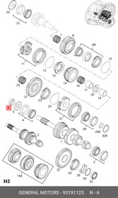93191125, САЛЬНИК КПП. 24,5Х42Х6 ВИВАРО, МОВАНО