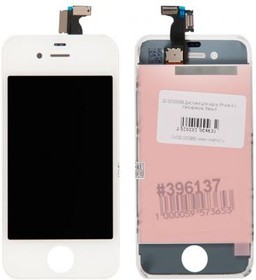 (iPhone 4) дисплей для Apple iPhone 4 в сборе с тачскрином (AAA), белый