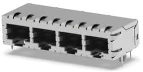 Фото 1/3 6339167-2, Modular Connectors / Ethernet Connectors 1X4 SE TH SHD STD C5 RJ45