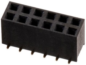 61031221821, PCB Receptacle, Board-to-Board, 2.54 мм, 2 ряд(-ов), 12 контакт(-ов), Surface Mount Straight