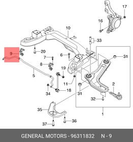 96311832, Втулка стабилизатора пер.