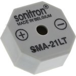 SMA-21LT-P15, 90dB Through Hole Continuous Internal Buzzer, 21 x 21 x 9.5mm ...