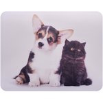 Коврик для мыши Buro BU-M40095 Мини рисунок/котенок и щенок 230x180x2мм