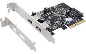 EX-12001-2, Interface Card, PCI-E x4, 2x USB-A, USB 3.1