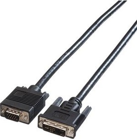 11.04.5430, Video Cable, VGA Plug - DVI-A 12 + 5-Pin Male, 3m