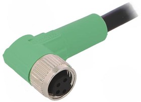 Фото 1/2 SAC-4P- 3,0-PVC/M 8FR, Соединительный кабель, M8, PIN: 4, угловой, 3м, вилка, 30ВAC, 4А