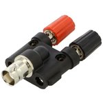 1452, RF Adapters - Between Series DBL W/RED BASE BNC F